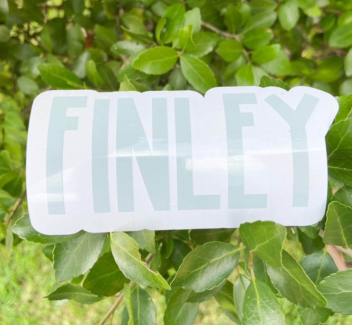 Finley Font Vinyl Name Decal Holographic Decal Name Decal Etsy