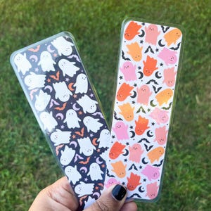 Cute Ghost Halloween Bookmarks | Cardstock Bookmarks | Gift for Book Lover | Spooky Bookmark | Holiday Gift for Her | Tassel Bookmark