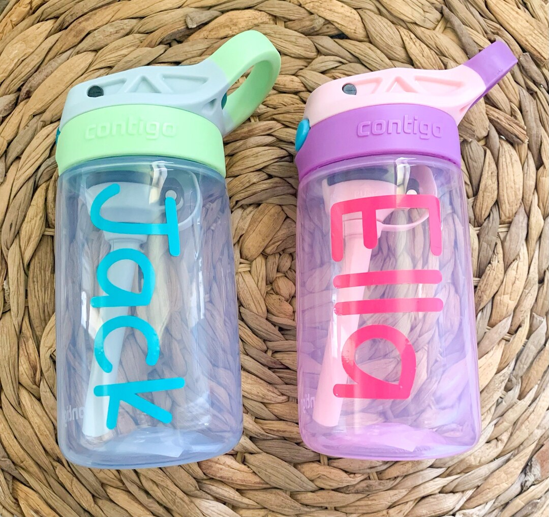 Back to School Kids Water Bottle Name Decal | Kids School Sticker Label ...