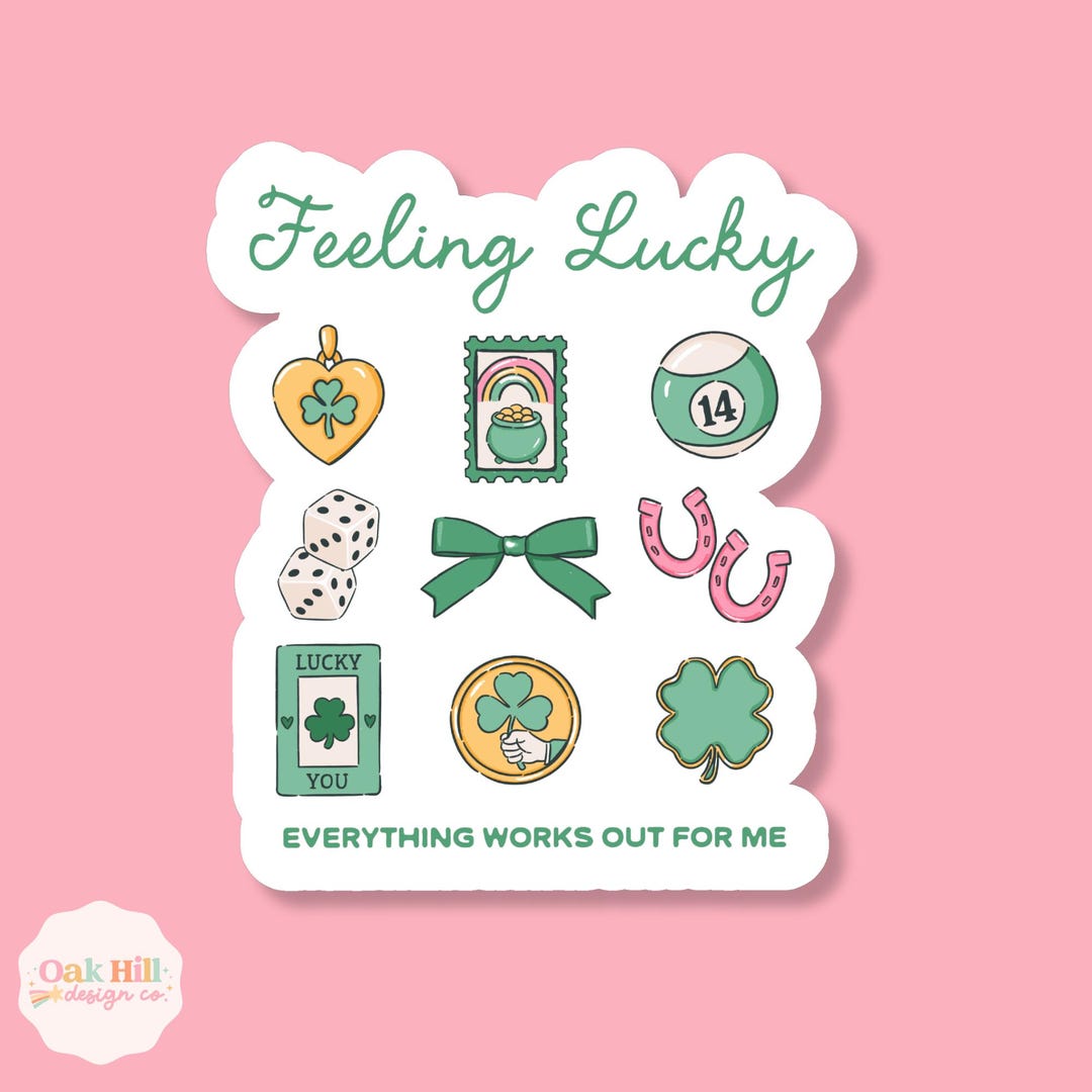 Sticker Feeling Positive Feeling Lucky Sticker | Positive Thinking Vibes Sticker | Laptop ...
