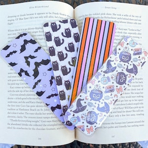 Cute Halloween Bookmark Collection | Cardstock Bookmarks | Gift for Book Lover | Spooky Bookmark | Holiday Gift for Her | Tassel Bookmark