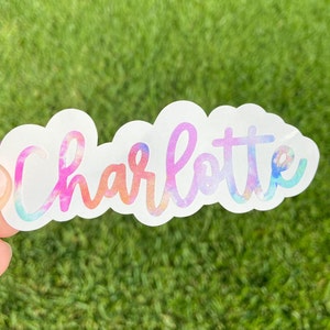 Rainbow Tie-Dye Vinyl Name Decal |Patterned Name Decal | Name Decal Sticker | Tumbler Decal | Yeti Decal | Laptop Decal | FREE SHIPPING!!