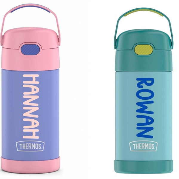 Back to School Kids Custom Name Thermos Funtainer Decal | Kids Name Sticker | Back to School Supplies | Tumbler Decal | School Name Label |