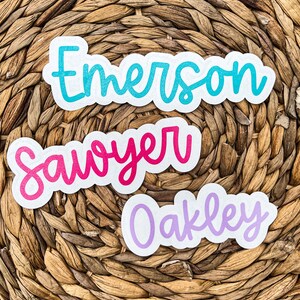 KATE Font | Custom Vinyl Name Decal |vinyl Sticker | Holographic Name ...