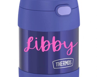 Thermos Tumbler Name Label | School Name Decal | Lunchbox Label | Vinyl Name Decal | School Name Decals