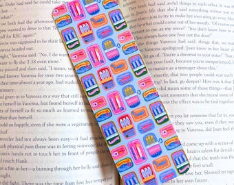 Colorful Sardine Bookmark | Gift for Book Lover | Whimsical Summer Bookmark | Tassel Bookmark | Retro Bookmark | Bookish Gift