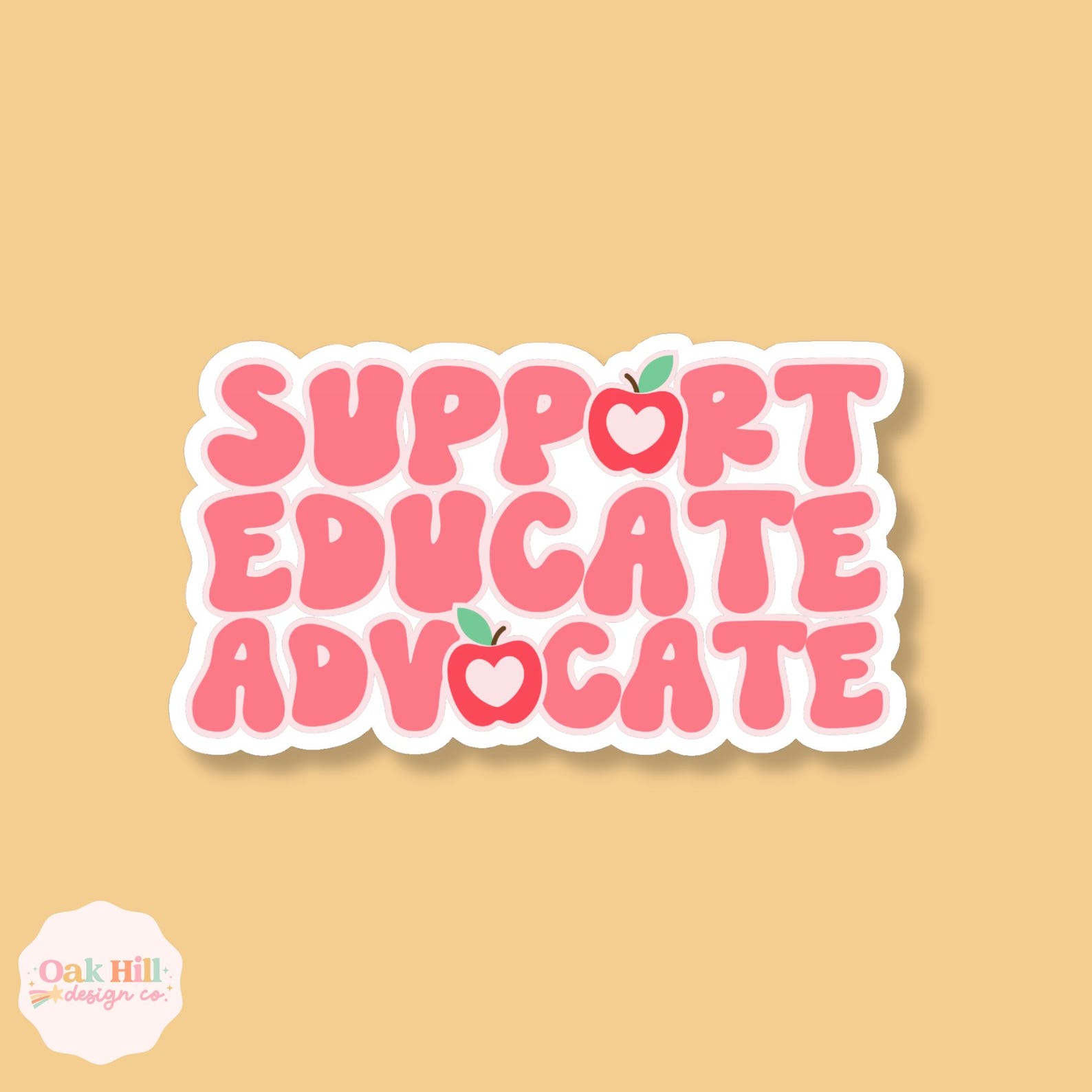 Support Educate Advocate Waterproof Sticker | Teacher Sticker | Teacher ...