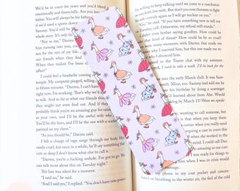 Goose & Strawberry Bookmark: Cottagecore Book Lover Gift