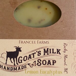 Lemon eucalyptus goat milk soap