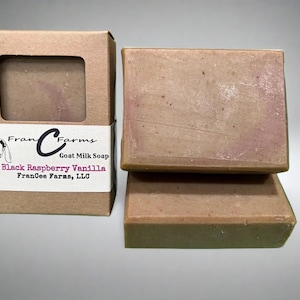 Black raspberry vanilla goat milk soap