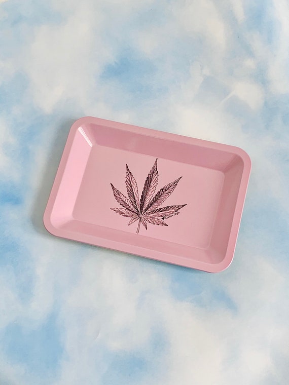 Cute Pink Pot Leaf Rolling Traystoner girly accessories Etsy