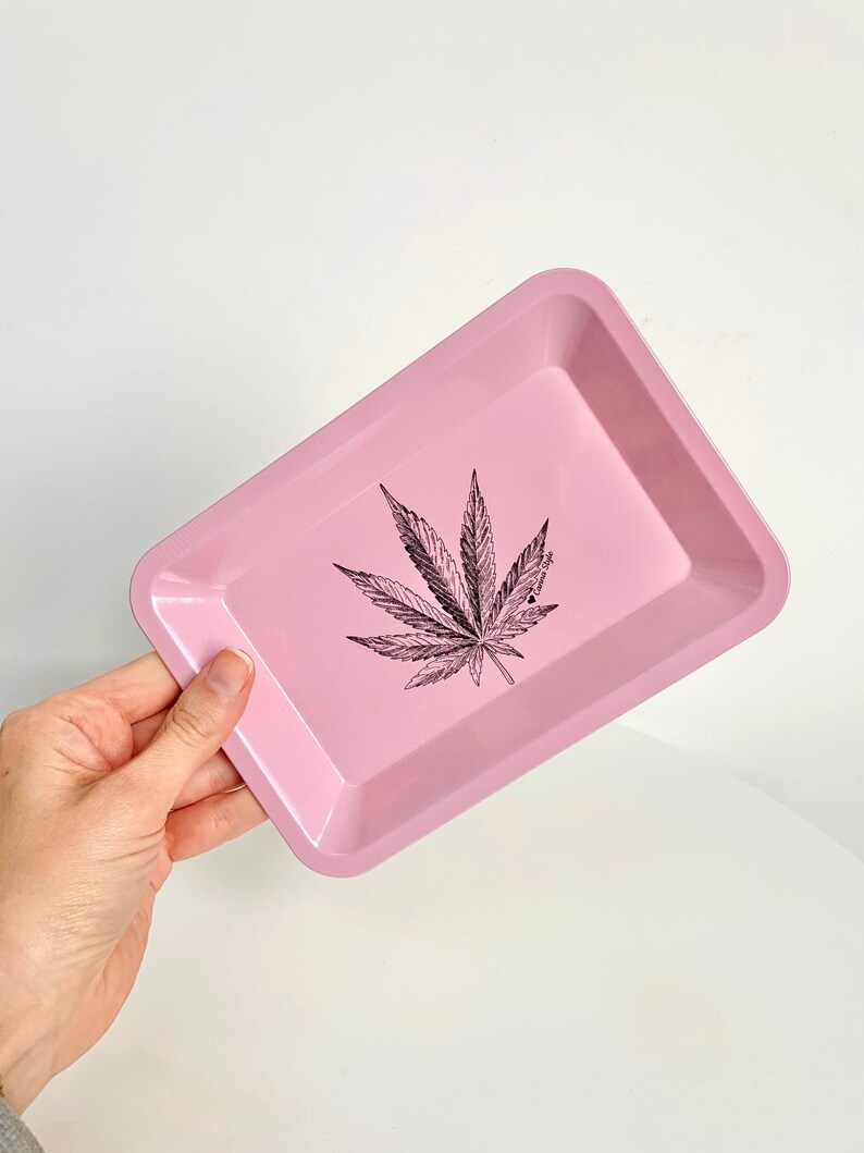 Cute Pink Pot Leaf Rolling Traystoner girly accessories Etsy