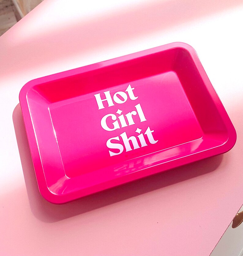 Hot Girl Sht Pink Rolling Tray Cute Girly Smoking Etsy