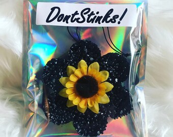 Custom Floral Car Air Freshener: Aroma Beads, Car Scents