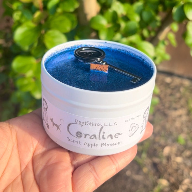 Coraline Candle: 12oz Soy Wax with Button Key image 3