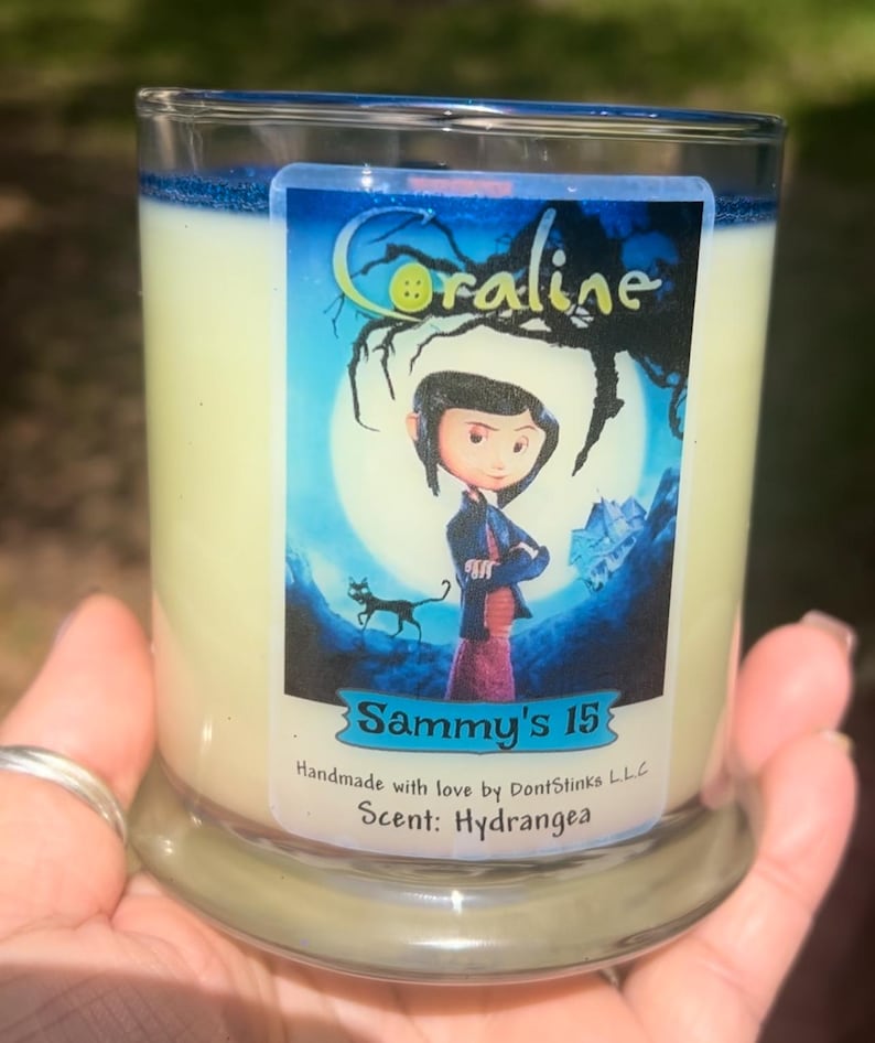 Coraline Candle: 12oz Soy Wax with Button Key image 1