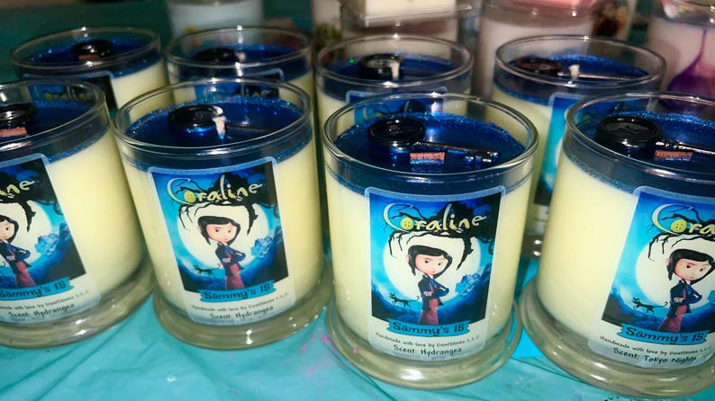 Coraline Candle: 12oz Soy Wax with Button Key image 5