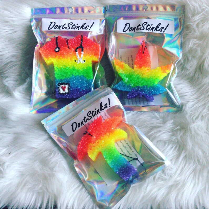 Rainbow Car Freshies Car Scents Car Freshie Aroma Beads Etsy