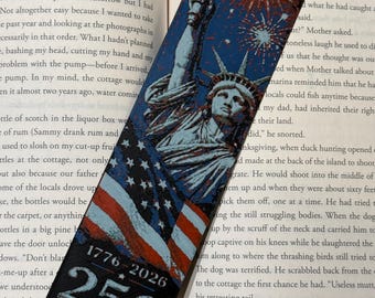 USA 250th Bookmark – Raised Textured 3D Printed Patriotic America Semiquincentennial Art Gift for Readers