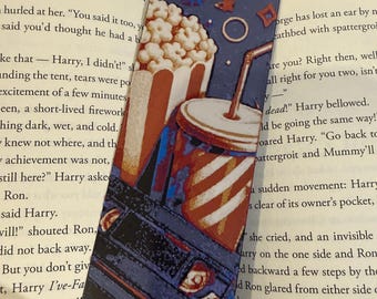 Retro Movie Night Bookmark – 80s & 90s VHS Movie Art, Raised Textured 3D Design