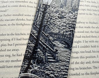 New York City Bookmark – Raised Textured 3D Printed Central Park Autumn, Cozy Destinations Book Lover Gift