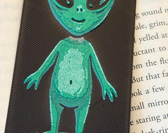 Marcapáginas de extraterrestre: Arte fantástico extraterrestre con textura en relieve impreso en 3D