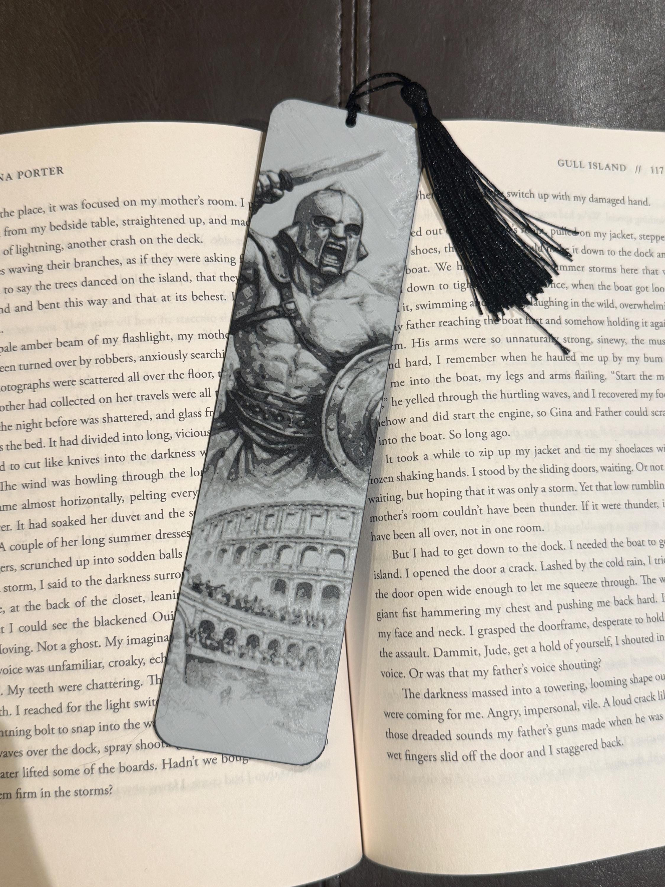 Roman Gladiator Bookmark – Pencil Style Historical Art, Raised Textured ...