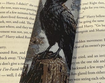 Raven Bookmark – Raised Textured 3D Printed Bird, Mountain Wildlife Nature Art Gift for Readers
