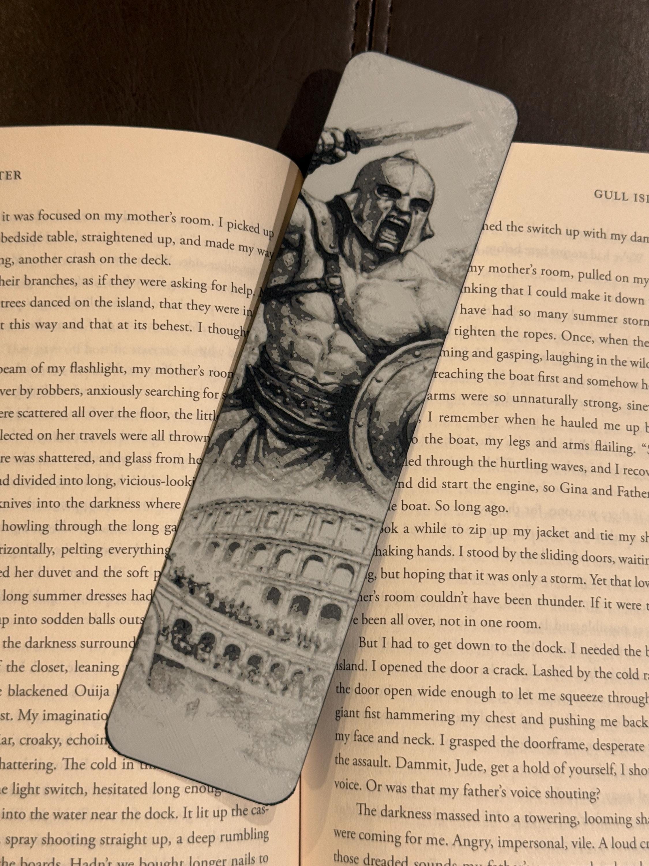 Roman Gladiator Bookmark – Pencil Style Historical Art, Raised Textured ...