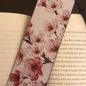 Cherry Blossom Bookmark - 3D Printed Raised Textured Gift for  Bookworms, nature, Sakura.