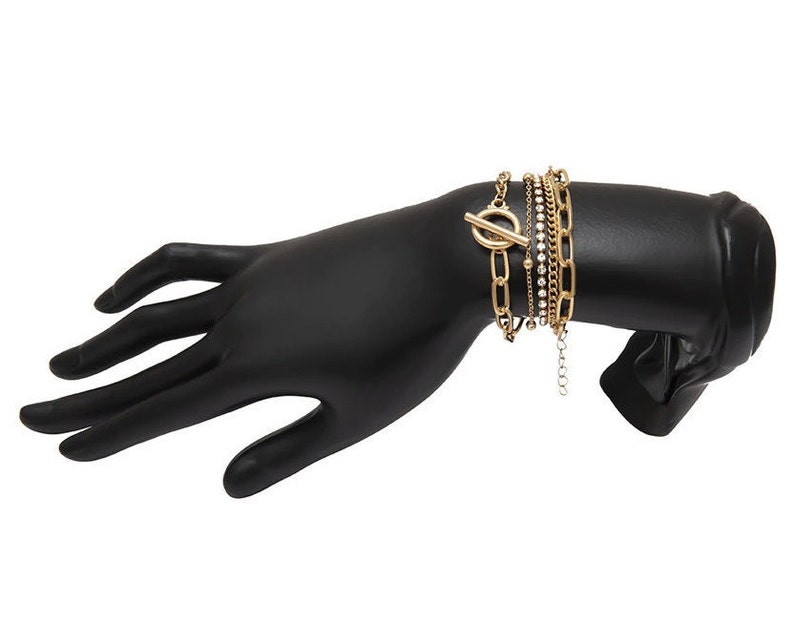 GOLD CHAIN BRACELET Toggle Layers Pouch Etsy