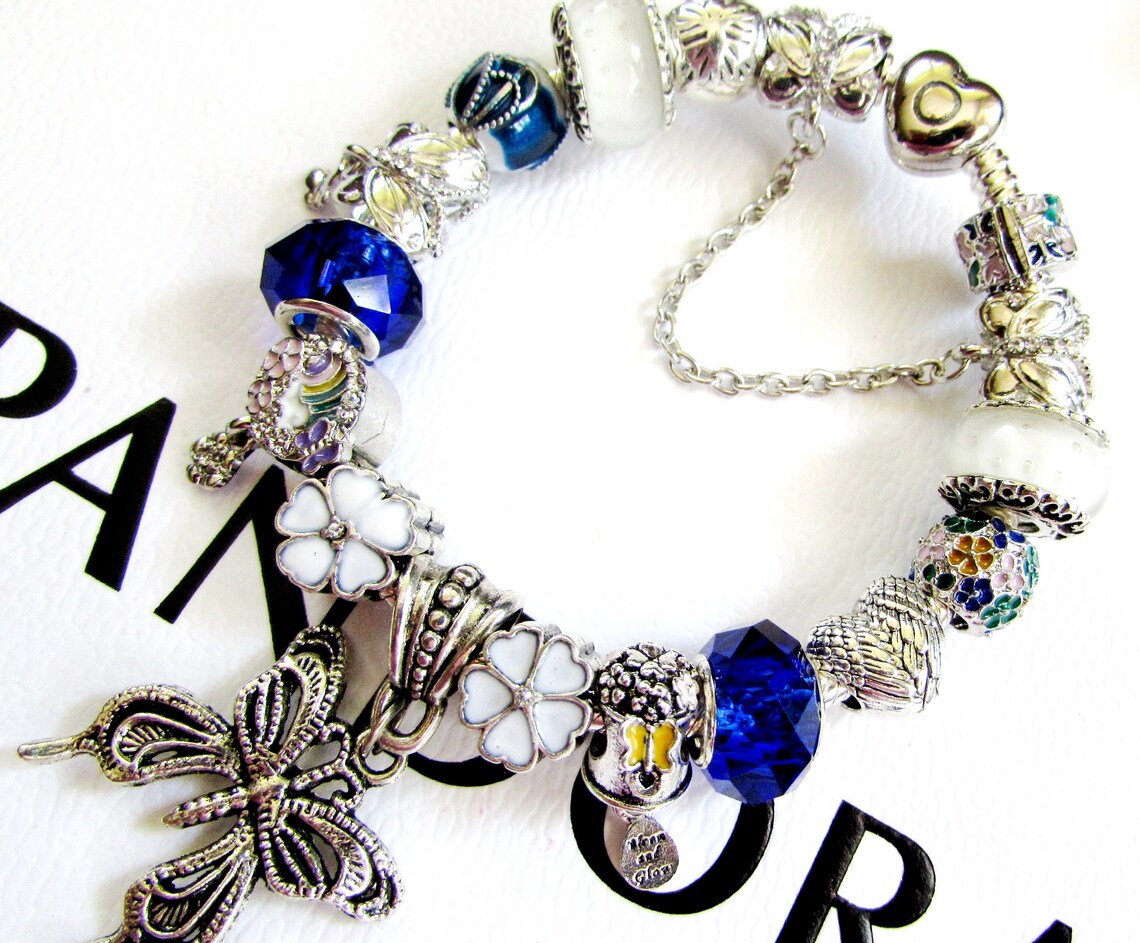 PANDORA BUTTERFLY Charm BRACELET Mothers Day .925 Sterling Etsy