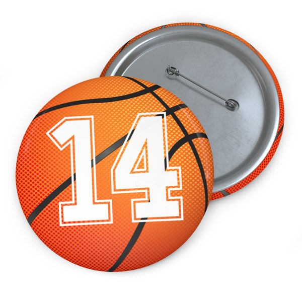 Basketball Personalized Pin Buttons