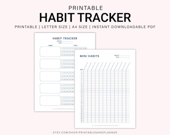 Suivi mensuel des habitudes Habit Tracker imprimable Tableau