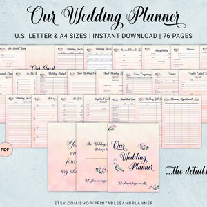 Wedding Planner Printable: DIY Wedding Organizer, Wedding Binder ...