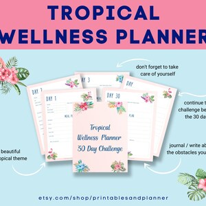 Wellness Planner Printable | Health Planner | Lose Weight | Meal Planner | Meal Tracker | 30 Day Health Planner