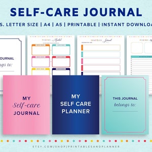 Self Care Planner, Self Care Journal, Dankbarkeit Journal, Positive Affirmationen, druckbares Self Care Kit, Wellness Journal, Wellness Planner