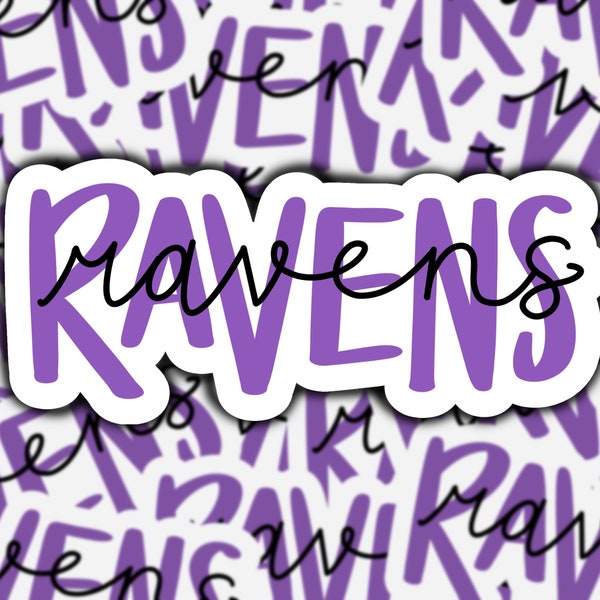Baltimore Ravens-Inspired Script Glossy Sticker