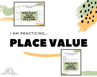 Place Value Math Dice Game | Instant Download | PDF File | Homeschool and Math Practice