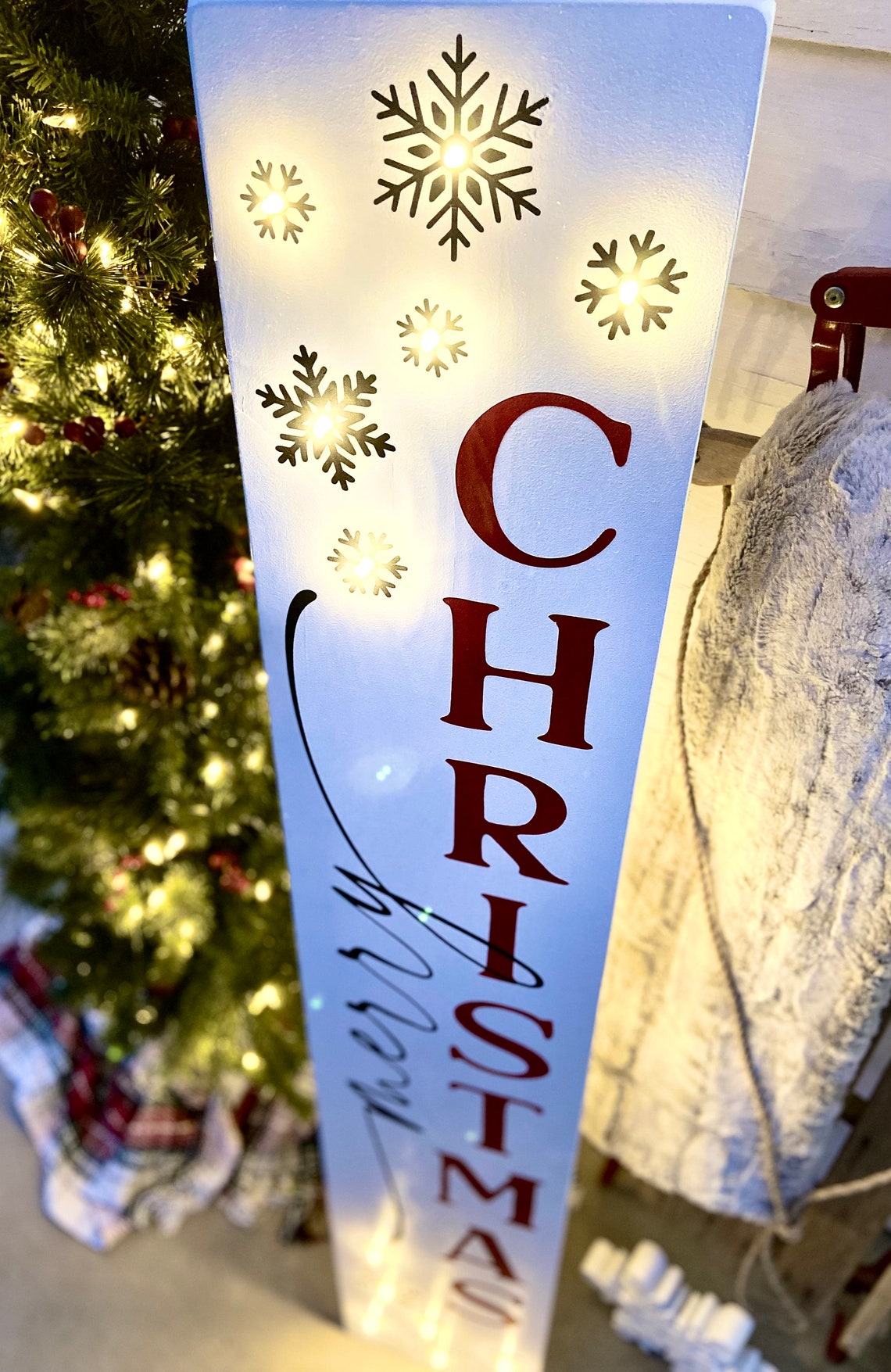 Diy Lighted Merry Christmas Sign 