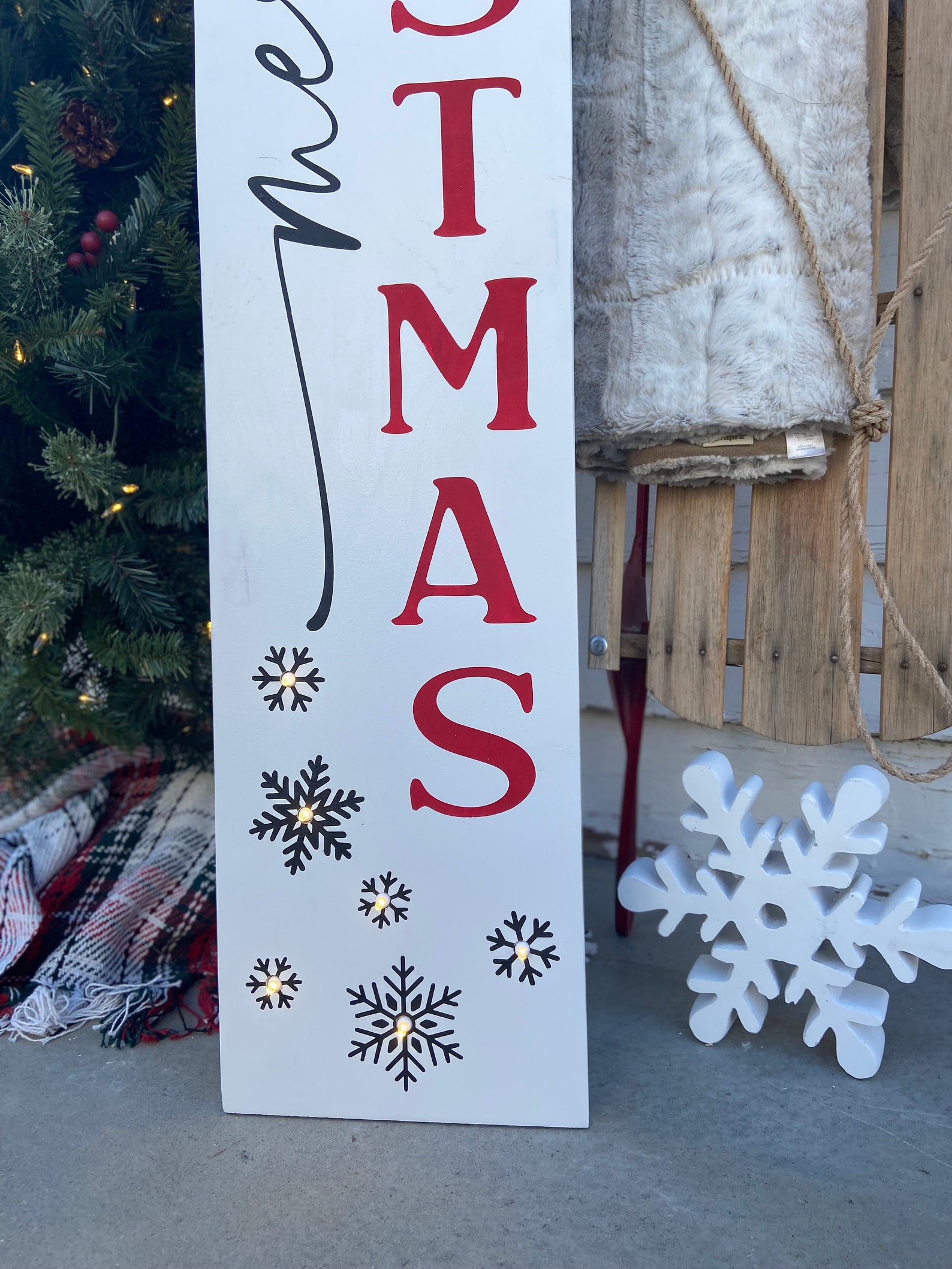 Diy Lighted Merry Christmas Sign 
