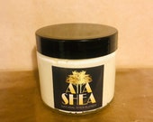 Whipped Aloe Shea Body Butter Unrefined Unscented Raw Organic Vegan Vegetarian Glass Jar
