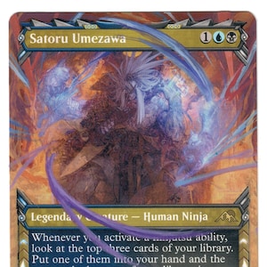 Satoru Umezawa modifié Full Art MTG Magic Ninja Ninjitsu légendaire sans frontières