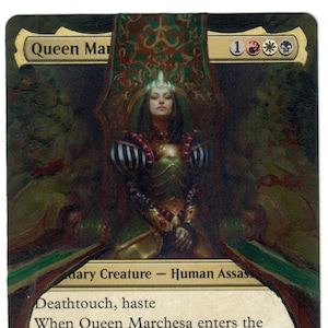 Reina Marquesa alterada Arte completo MTG Magic Commander Legends 2020 EDH Pintado Firmado Artista Mardu Monarch