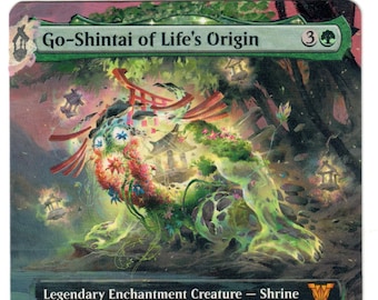 Go-Shintai del origen de la vida Arte completo alterado MTG Magic Encantamiento Santuario WUBRG