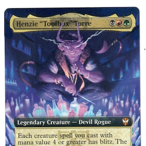 Caja de herramientas de Henzie Torre alterada Arte completo MTG Magic Diablo Legendario Bueno Comandante