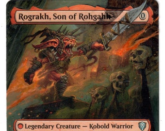 Rograkh Hijo de Rohgahkh Arte alterado MTG Magic cEDH Pintado Socio sin bordes
