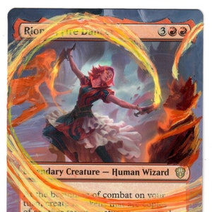 Rionya Fire Dancer Full Altered Art MTG Magic EDH Commander 2021 Leggendario