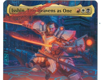 Isshin Dos cielos como uno Arte alterado MTG Magia EDH Humano extendido sin fronteras