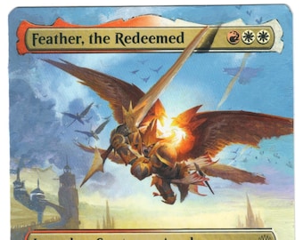 Pluma el redimido alterado arte completo MTG Magic EDH Angel regalo pintado especial